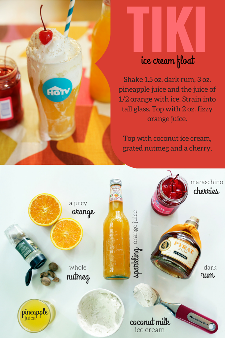 hgtvdecorating's tweet photo. This pineapple-coconut-rum float is a drink and dessert all in one. Make one immediately >> http://t.co/Hn3HVdyhIz http://t.co/TUmCADk1UD