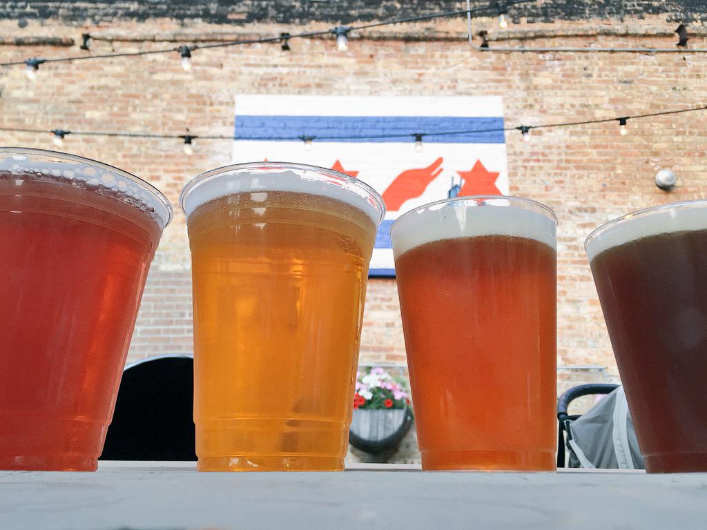 Stop at a Chicago staple - <a href="/GooseWrigley/">Goose Island Wrigley</a> 
Cubby Blue
Blue Line
Matilda (mine)
St. Genevieve