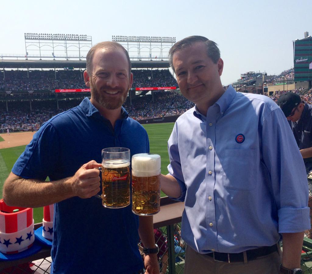 Cubs's tweet photo. Welcome back, Harry. The Bud Man led the 7th inning stretch after today's toast in the Budweiser Bleachers. http://t.co/P7XSW8oXkp