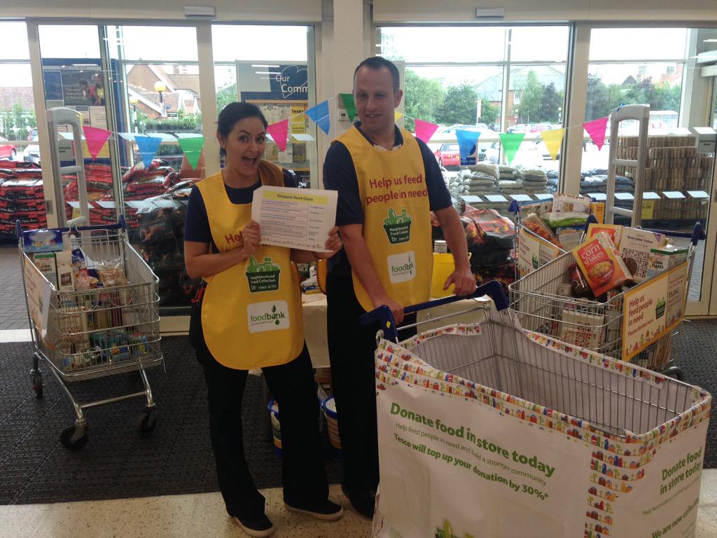 nataliefc's tweet photo. Yesterday's antics for food bank, thanks for joining in @tomjstone #everycanhelps @jonwhittlow http://t.co/TdieT66Um4
