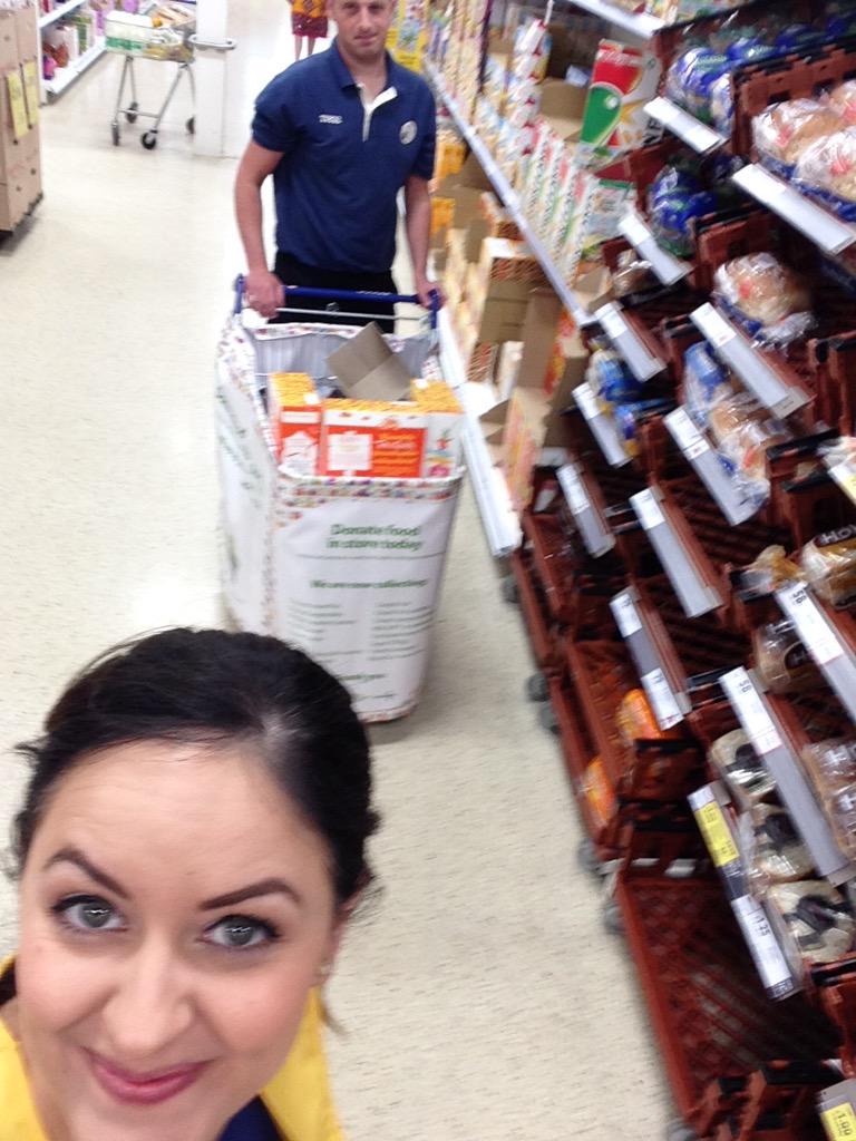 nataliefc's tweet photo. Yesterday's antics for food bank, thanks for joining in @tomjstone #everycanhelps @jonwhittlow http://t.co/TdieT66Um4