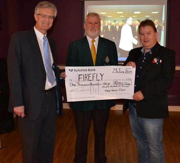 SYPMVC's tweet photo. Delighted to present cheque for £1000 to Firefly following our recent concert @felicityjs94 @philbodmer #ilovedn http://t.co/74IK9RDh2f