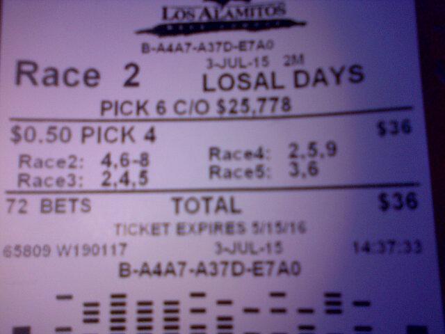 Quigleys_Corner's tweet photo. 50 cent early P4 Kurt Hoover and I just discussed on the @losalracing simulcast feed: http://t.co/6qRccZGOYS