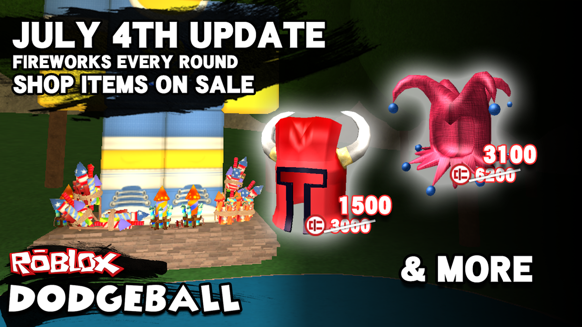 Alexnewtron On Twitter The Roblox Dodgeball 4th Of July Update Is Here Fireworks Go Off Every Round And Some Items Are On Sale Http T Co Crx9mqx8tc - twitter dodgeball twitter codes roblox Alexnewtron On Twitter The Roblox Dodgeball 4th Of July Update Is Here Fireworks Go Off Every Round And Some Items Are On Sale Http T Co Crx9mqx8tc - dodgeball twitter codes roblox