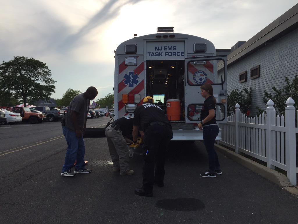 Members of <a href="/KFA2221/">Keyport First Aid</a> set up the MAB at the <a href="/atlhlds/">Atlantic Highlands</a> fair as part of the #EMS #fireworks response team.
