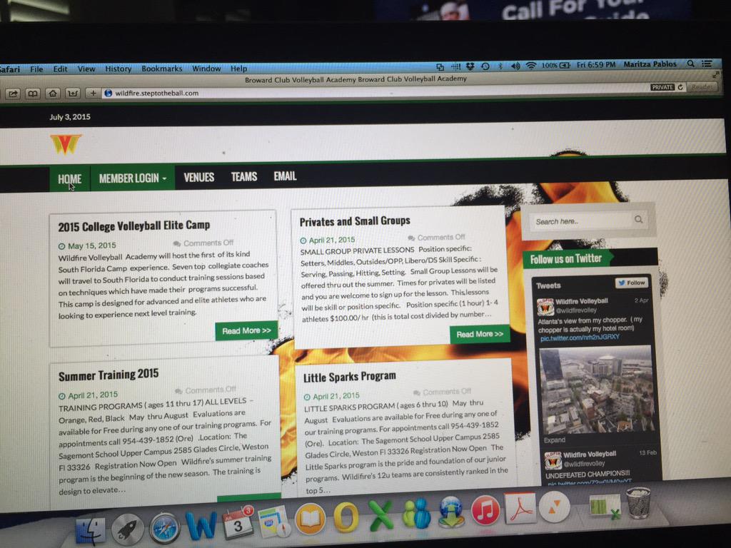 wildfirevolley's tweet photo. New website looking good.   Thanks Victor http://t.co/XNxdys2PKS