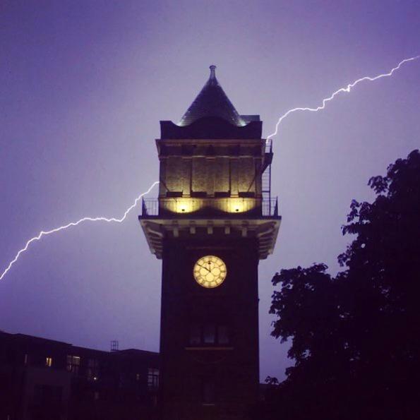 Lightening strike across #London captured by a friend of mine. Amazing! #StormComing #photography