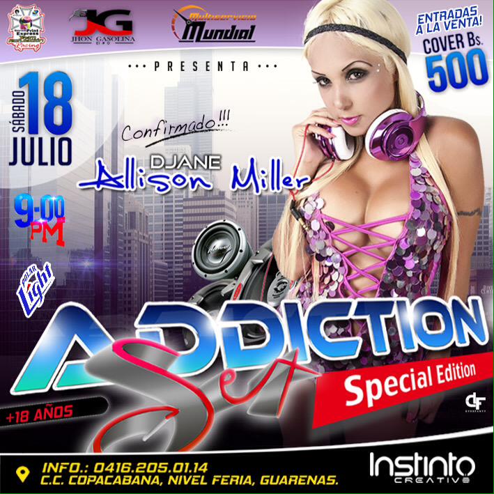 Instinto_Creatv's tweet photo. Bella @tuAllisonMiller confirmado en la #rumba #addictionsex @RommelMatamoros @multimundial12 @timbalandvzla http://t.co/6l5mvyPIJR