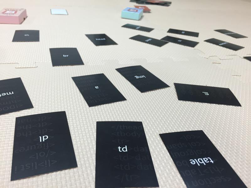 yokoden23's tweet image. 念願のHTMLカルタ！初めて実物を見た。
#html5jk