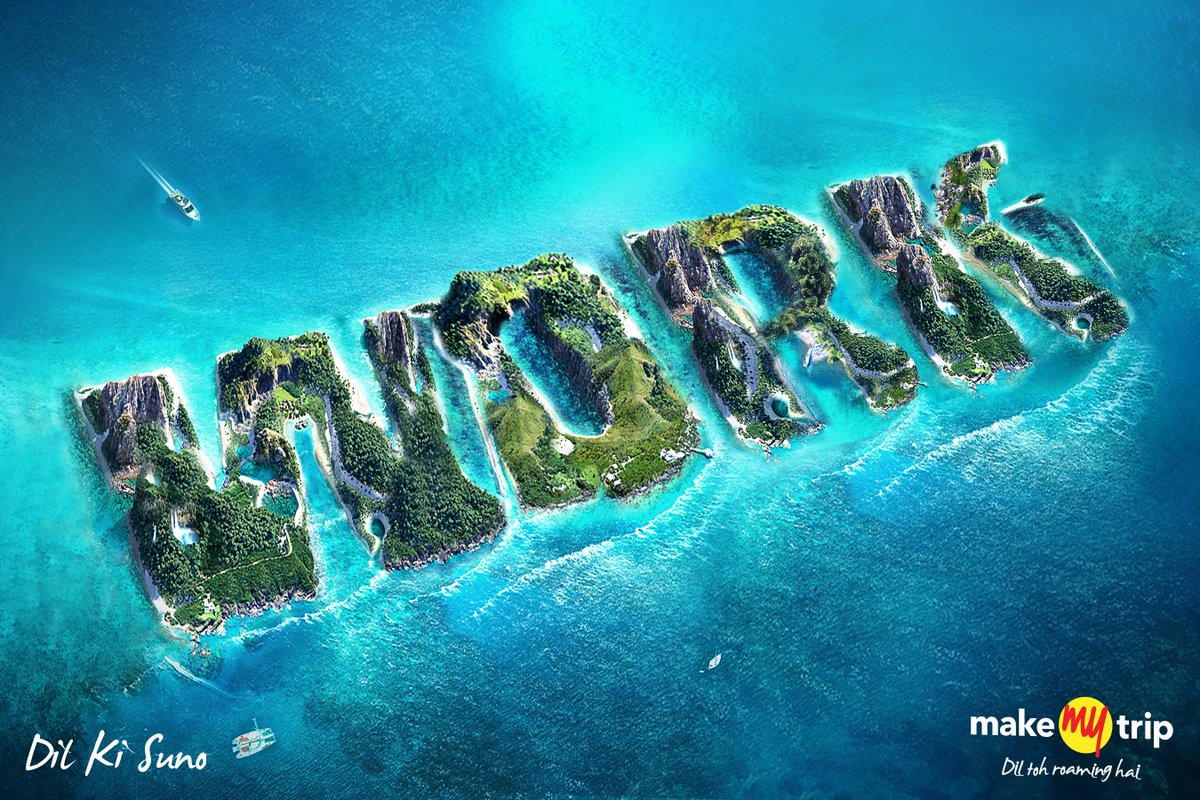 makemytrip's tweet image. There are two ways to make work more fun: spend the day wishing you were someplace else, or #DilKiSuno!