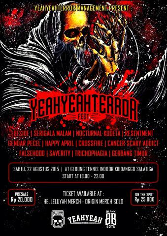 YEAHYEAHTERROR Management | Present | YEAHYEAHTERROR FEST | 22.08.15 | Feat: <a href="/serigalaxmalam/">SERIGALA MALAM</a> and many more.
