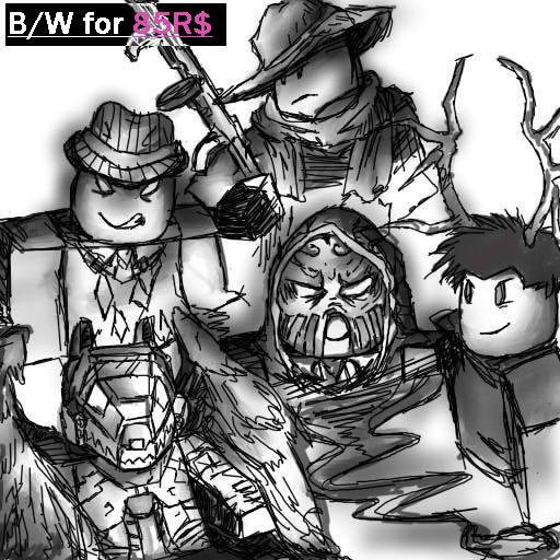 Pengu8 On Twitter I M Now Selling Black White Roblox Sketches For 85r Since Coloring Is A Pain Hit Me Up Http T Co 7mzd4bfkat Http T Co 5rzoraqqhs - monochrome roblox