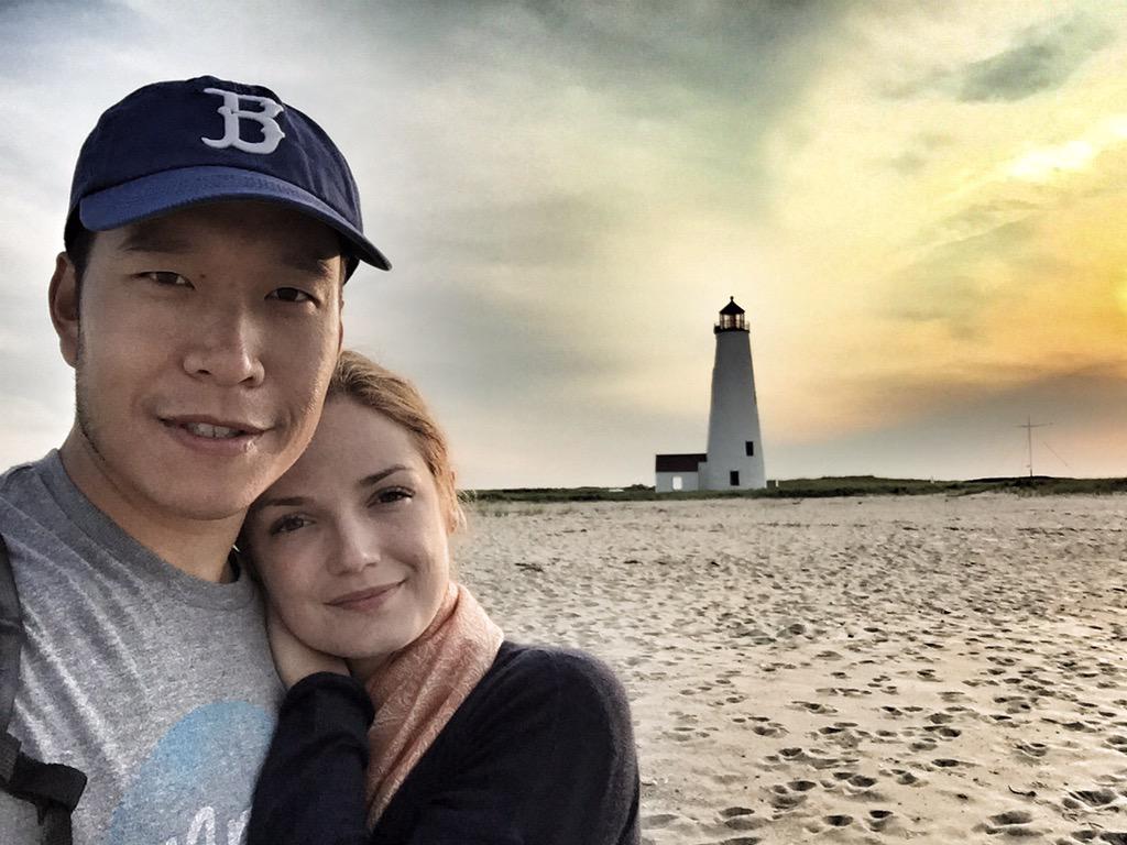 jeffclau's tweet photo. #honeymoon #greatpointlighthouse http://t.co/zsehEo3LaP