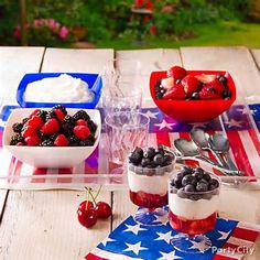 pbroo003's tweet photo. Easy #July4th #breakfast idea. Having #brunch tomorrow? Try a build your own #parfait station with different toppings http://t.co/2DZ4qvvkCs
