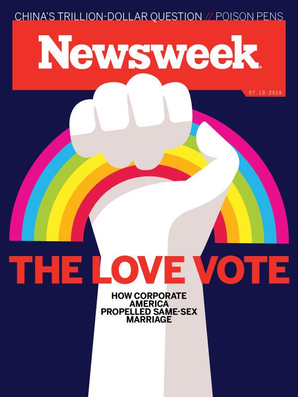Newsweek's tweet photo. When it comes to the culture wars, the markets have spoken. Gay marriage is good for business http://t.co/Hl9gxVDFVp http://t.co/muh6euqjTl