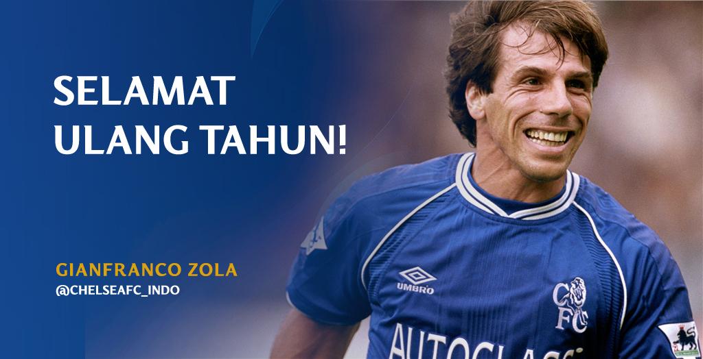 \" Selamat ulang tahun legenda  Chelsea Gianfranco Zola! Happy Birthday The Best Legend 