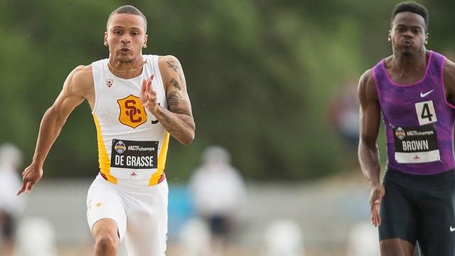 AthleticsCanada's tweet image. De Grasse breaks 10-second barrier to win 100m at Canadian championships #ACTFchamps bit.ly/1RaLd2t