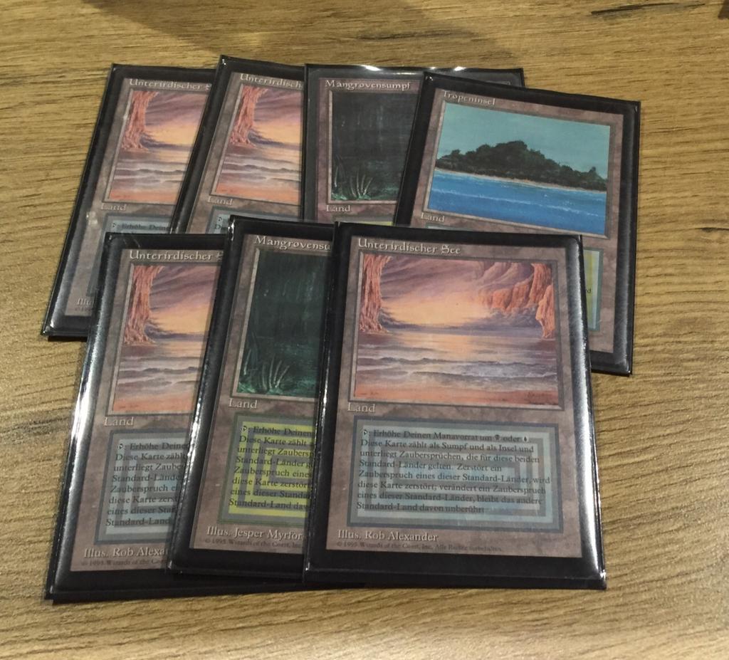 Bordifies inner sleeve Revised Duals test. : r/magicTCG