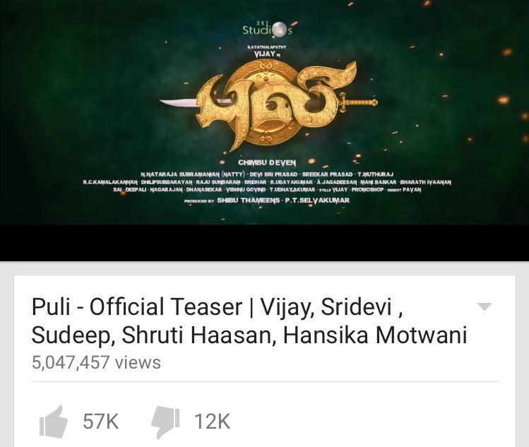 Hansika_ofc's tweet photo. #Vijay #Hansika starrer #Puli teaser sets NEW RECORD Just in 2 weeks 5M views @ihansika
 #5MillionHitsForPuliTeaser http://t.co/I12aDDokNR
