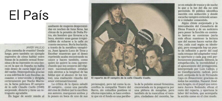 Jueves 9 nueva función #ElVampiroDeLaCalleClaudioCoello 22:30 <a href="/TeatroAlfil/">Teatro Alfil</a> ¡no os la perdáis!entradas.com