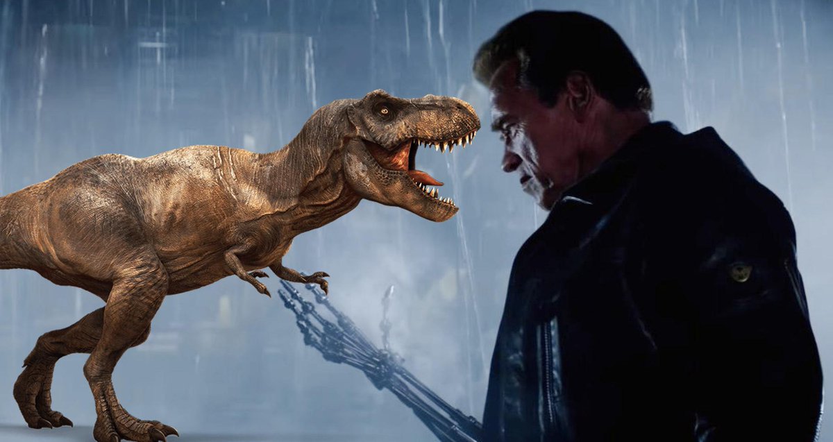 ecartelera's tweet photo. #JurassicWorld humilla a #TerminatorGénesis en la taquilla americana http://t.co/RY2uXiJdx3 http://t.co/JsdpLIFRtL