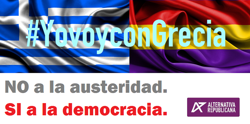 ecorepublicano's tweet photo. Alternativa Republicana con el pueblo griego y la democracia.
http://t.co/J0hWfKpCCy http://t.co/qq2n6u4s5l @AlterInfoMadrid