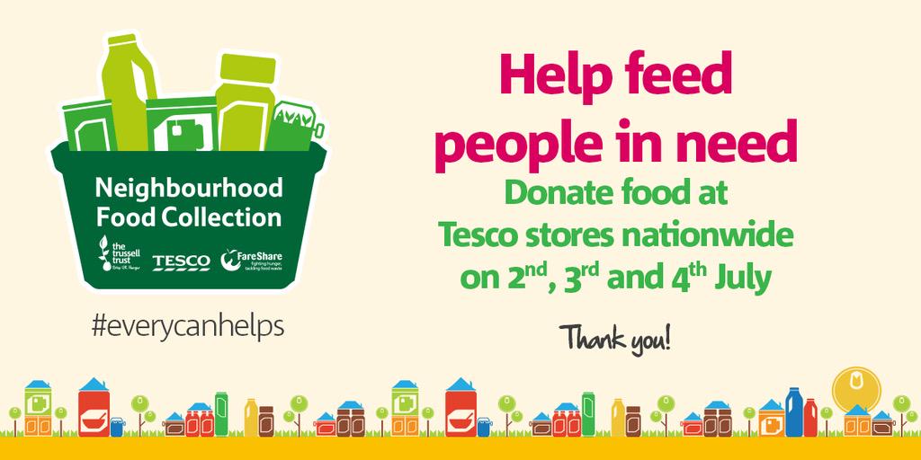 TrussellUK's tweet photo. One final push to collect food. We'll see you @Tesco today #everycanhelps http://t.co/4gNVyWvgXI