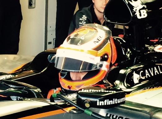 AstonMartinF1's tweet photo. Sam needs support for proton treatment - help us help him! #showusyourhelmet http://t.co/9o3Uh7tWau