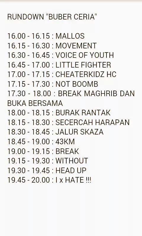 Keren💏"@HEADxUP_HC: Ini rundown acara besok bro "
