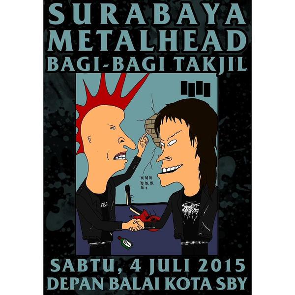 @SBY_METALHEAD &amp; <a href="/RamadhanAttack/">RamadhanAttack</a> sedang berbagi takjil. Langsung saja ke depan balai kota Surabaya kawan !