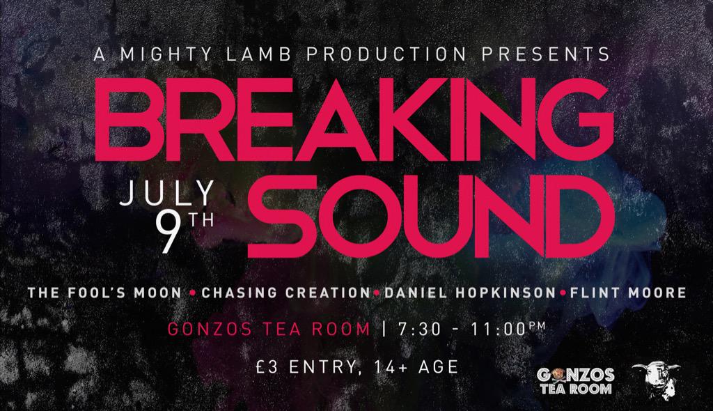 BreakingSound's tweet photo. Folk/alternative night at #Gonzos #norwich with @OfficialChasing @Flint_Moore #TheFoolsMoon #MountHood! Thursday!!! http://t.co/heqEqXUIzp