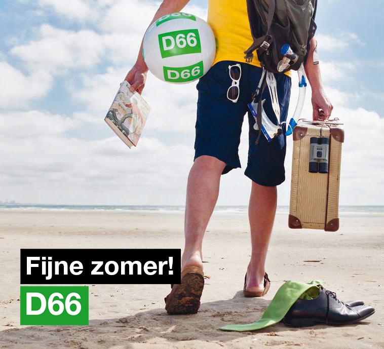 D66's tweet photo. Voor veel scholieren in Nederland is vandaag de zomervakantie begonnen. Wij wensen jullie een hele mooie #zomer toe! http://t.co/daJUJyD1P1