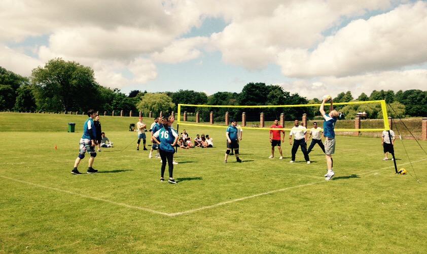 <a href="/BMetsVolleyball/">Birmingham Mets VC</a> and <a href="/SSVC_official/">Sandwell Spikers VC</a> in action #sandwell #volleyball #festival @VballEngland