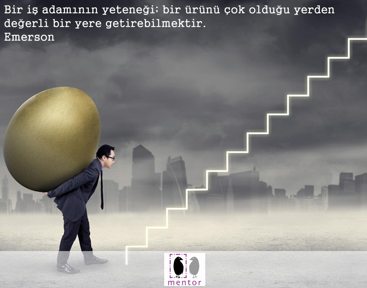 Bir iş adamının yeteneği; bir ürünü olduğu yerden daha değerli bir yere getirebilmektir.
Emerson
#yetenek #işadamı