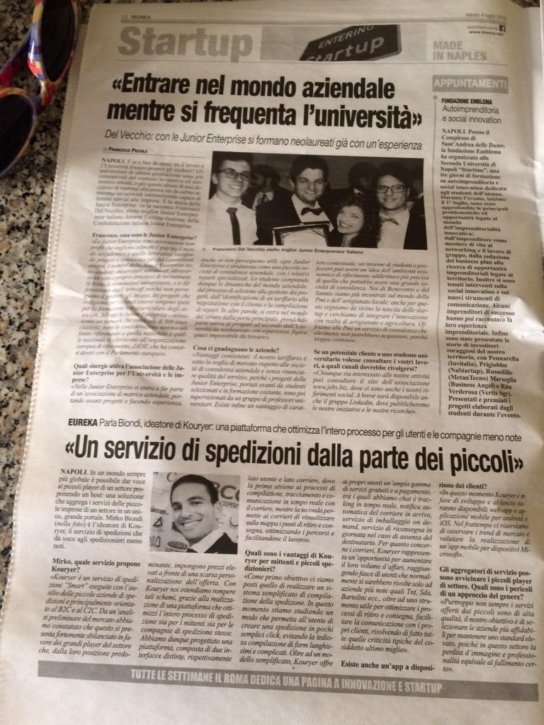 CampaniaStartUp's tweet photo. La Pagina delle #Startup e degli #Innovatori con @Jebs_Consulting @OrientaSUN #kouryer http://t.co/aTDDIpc5Hi