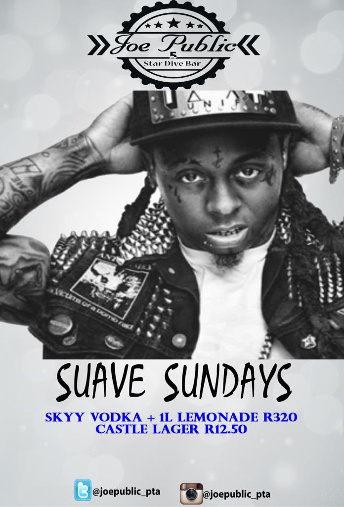 JoePublic_PTA's tweet photo. This Sunday its on @JoePublic_PTA   Amazing drink specials all day and night, a good way to end the weekend http://t.co/HD6P9Jp2m0