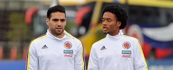 BetsOnAllFooty's tweet image. Chelsea signing Falcao so Cuadrado has someone to talk to on the bench.