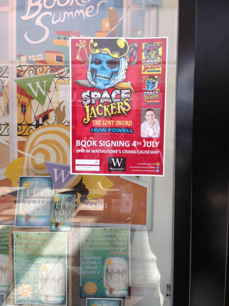 Spacejackers's tweet photo. All set for 2pm in @WaterstonesCC at @mallcribbs :-)
@KidsBloomsbury #Spacejackers #TheLostSword http://t.co/vxM973dbyA