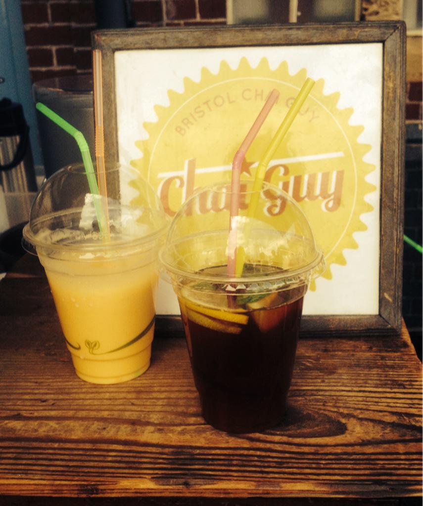 BristolChai_Guy's tweet photo. Almost sold out of these cool guys... Limited supply of Earl Grey Iced Tea or Mango Lassi @HarbourMarket http://t.co/BAt7I1se03