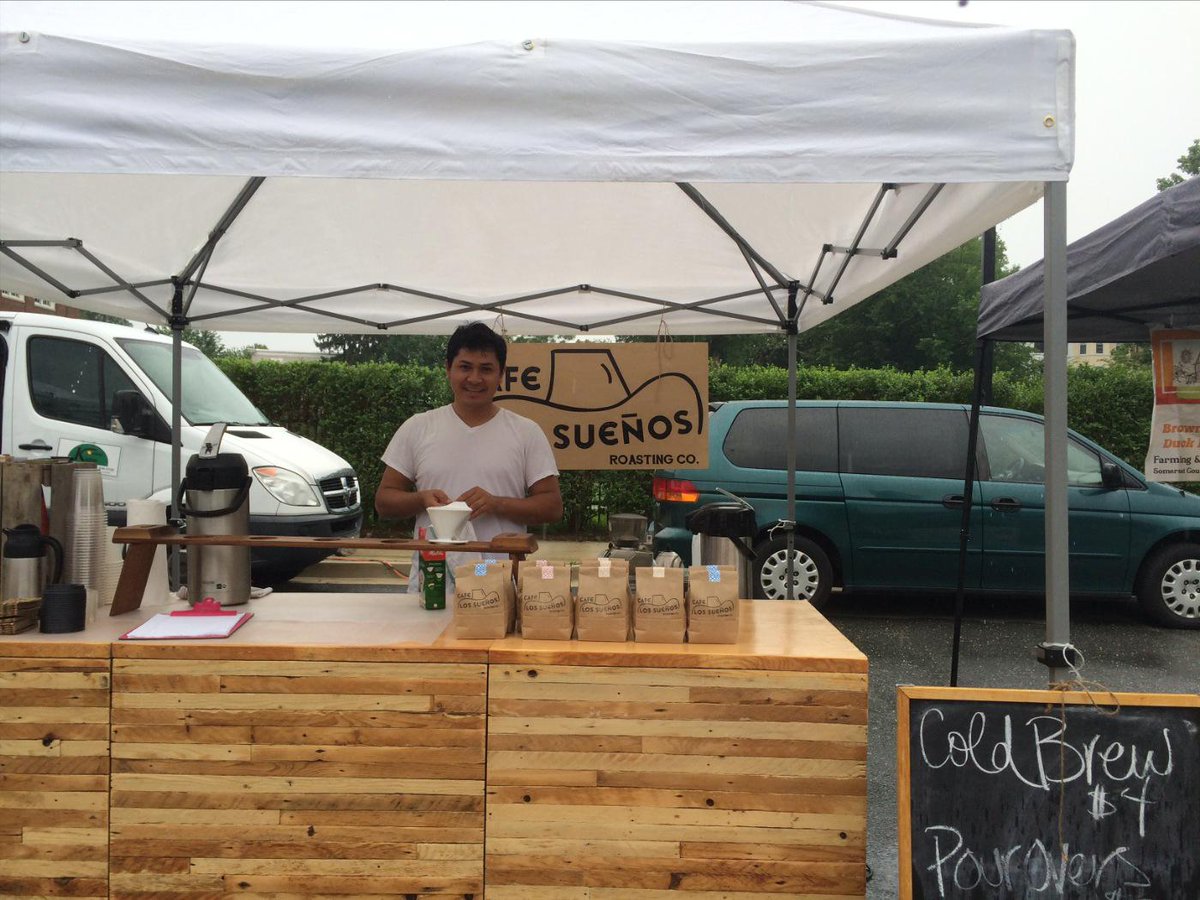 The new coffee bar in action! Come on my the <a href="/gloverpark/">Glover Park</a> farmer's market to check it out!