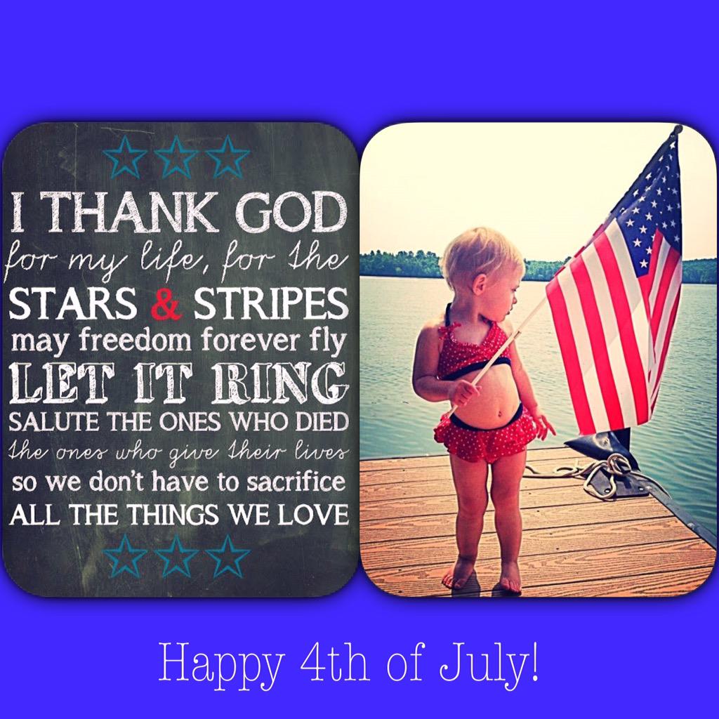 Meredithcole13's tweet photo. Happy 4th! Thanks to those that have fought and are fighting for our freedom. #blessed #July4th @ReedCole07 http://t.co/dOI78t0PaT