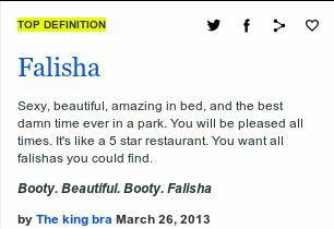 You actin' like yo' name #Falisha .