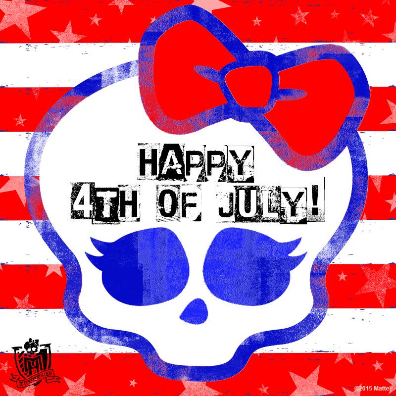 MonsterHigh's tweet photo. Happy 4th of July, #MonsterHigh!💥💥💥 #RedWhiteAndBoo http://t.co/fISnd2Opjh