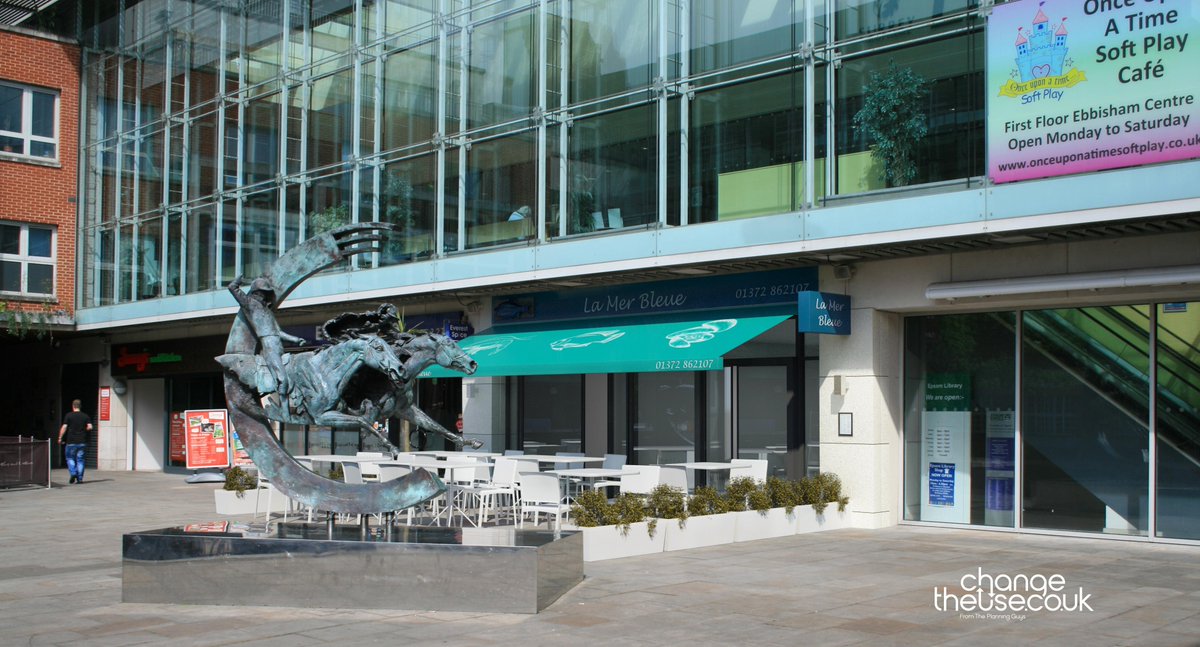 CGI proposals for the new external changes &amp; pavement seating for new restaurant in Epsom Town Centre #planning