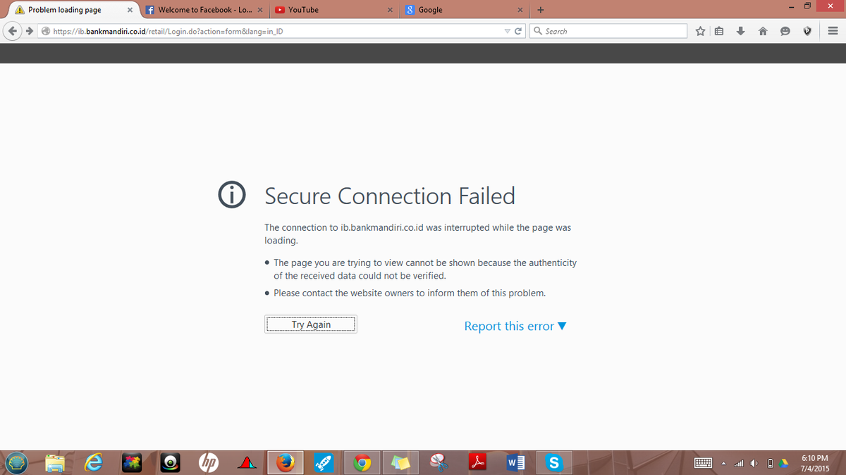 BenHaeser's tweet photo. @mandiricare Tetap ngga bisa om Dion. Sudah pakai Mozilla dan Google Chrome. Jaringan internet sangat stabil. http://t.co/xveqLNu0u7