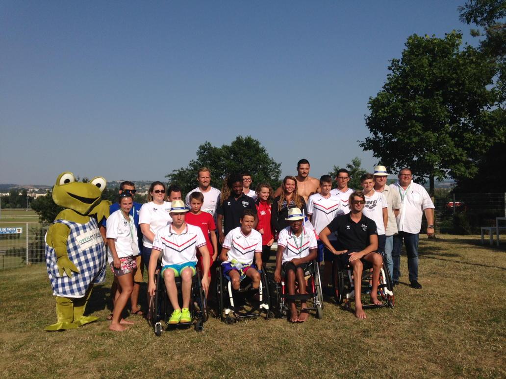 #openVichy2015 l'équipe de France handisport avec <a href="/FlorentManaudou/">Florent Manaudou</a> @SportEDF