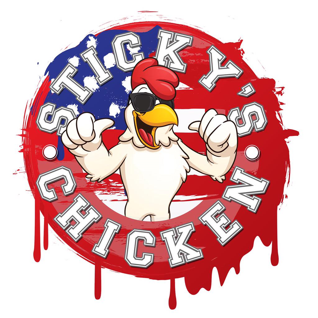 Happy 4th of July from Stanley &amp; the Sticky's Chicken Family!! 🎉🇺🇸 • #stickyschicken #houstonsbest #foodtruck