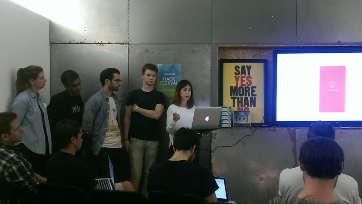 AnalogFolk's tweet photo. #WarGames take the #AFHackFestival stage. App connects to Uber & messages loved ones letting them know you're safe http://t.co/TiX2dH3WEt