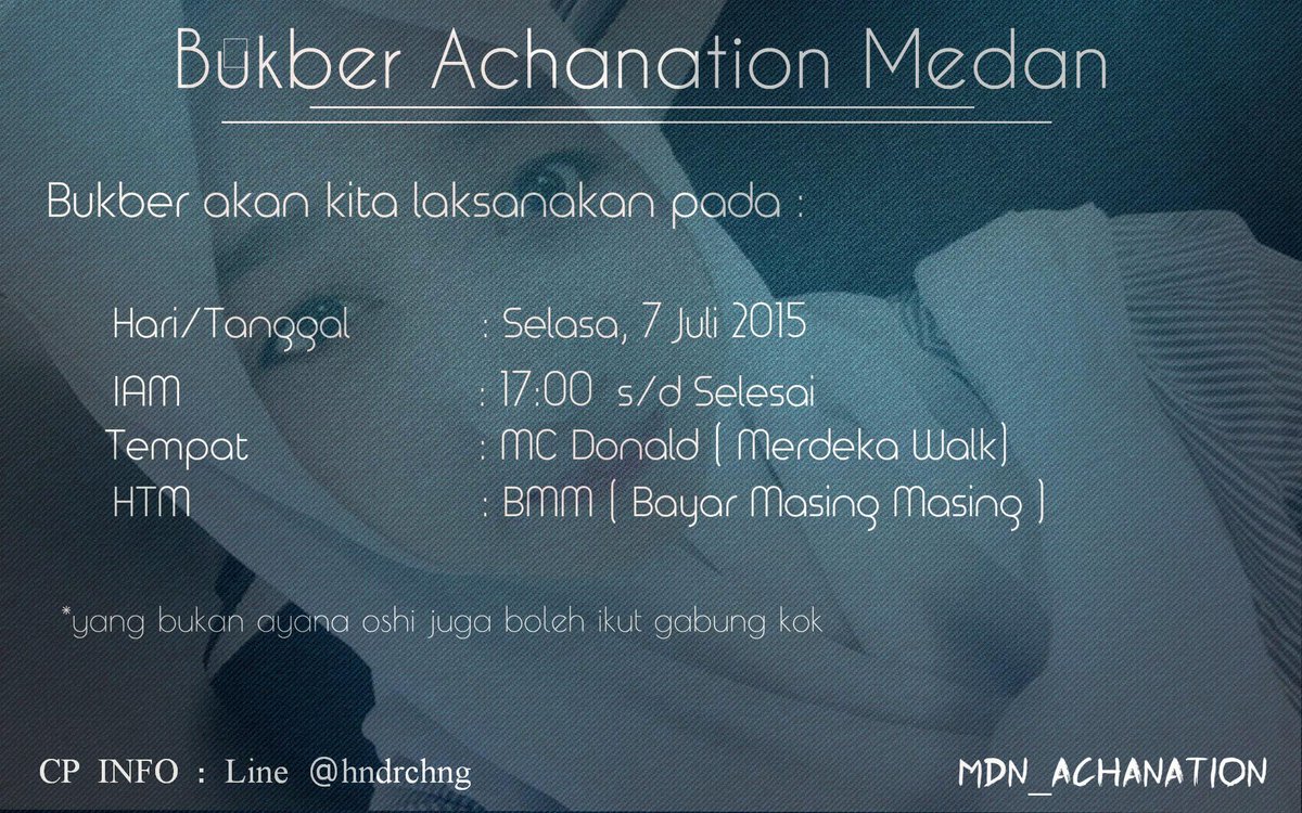 ayo ikut bukber bareng <a href="/MDN_Achanation/">COBOY JUNIOR FANS</a> ^^
ayoo pada datang buat ngeramaikan ya ^^