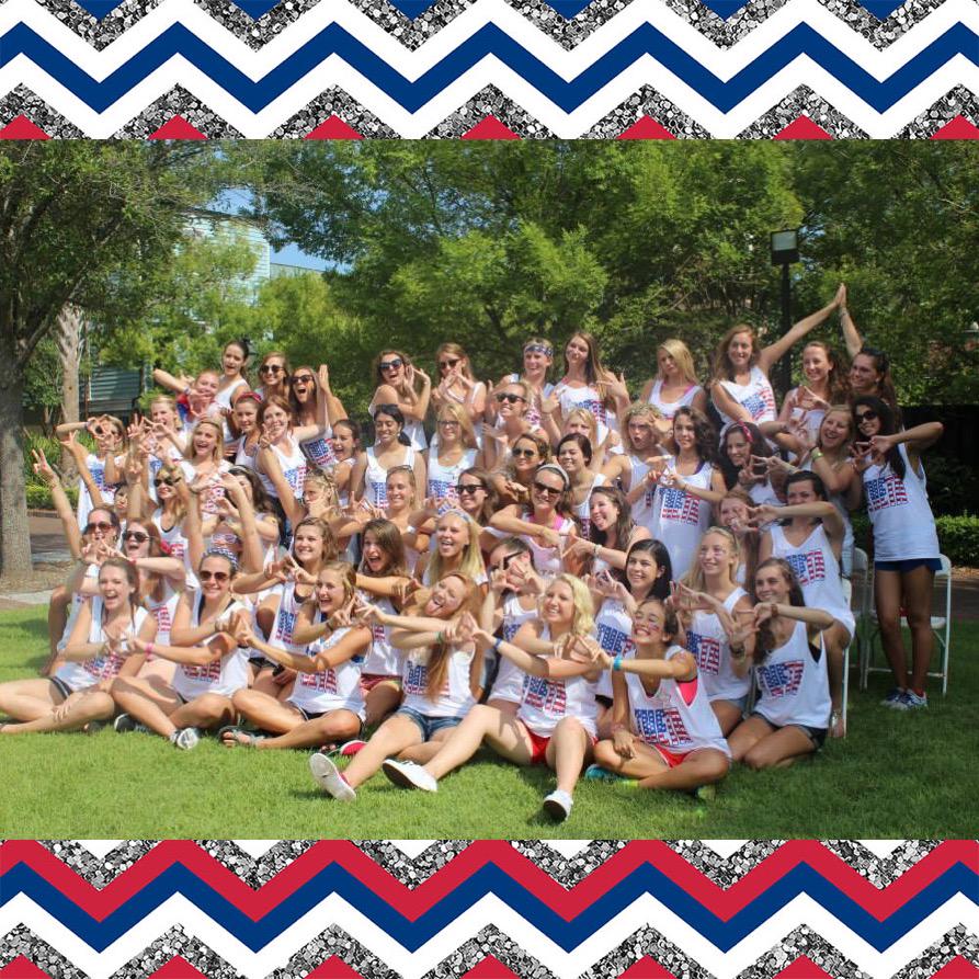 Happy July 4 from CofC Panhellenic! Pictured: Kappa Alpha Theta at Bid Day 2014!
